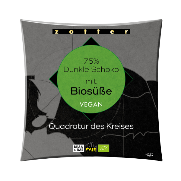 75% Dunkle Schoko mit Biosüße